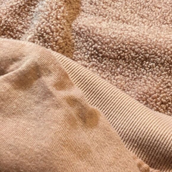 Chenille Pullover Sweatshirt Womens Large Mauve Pink Lined Cozy - Picture 4 of 8